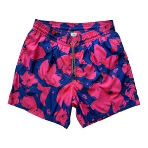 Maaji Pink and Blue Swim Trunks Butterfly Design